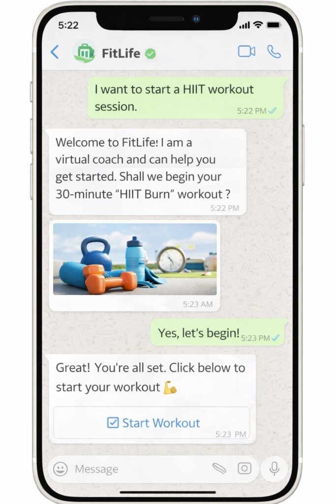 WhatsApp API - Fitness and gym