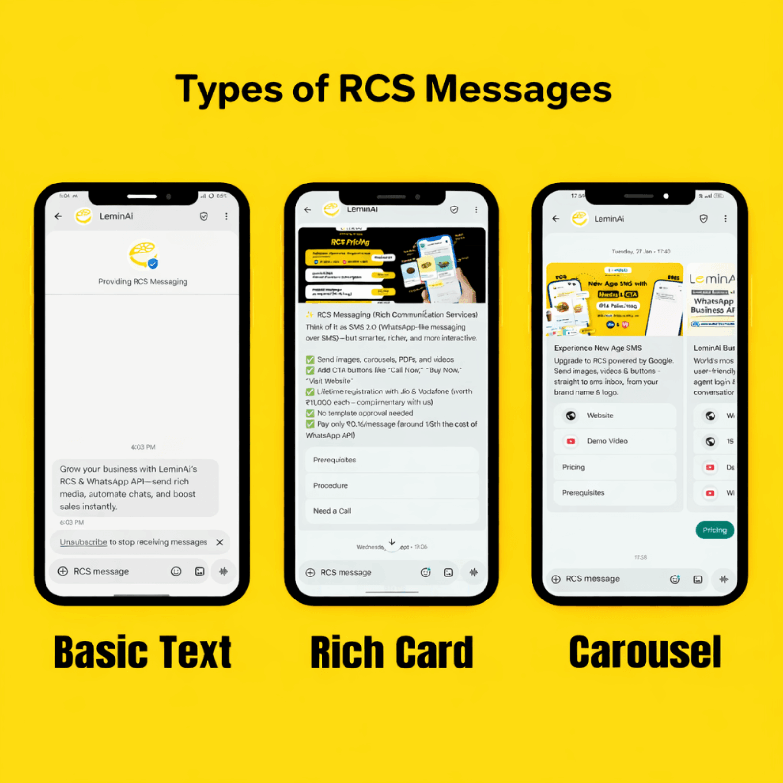 Types of RCS Messages