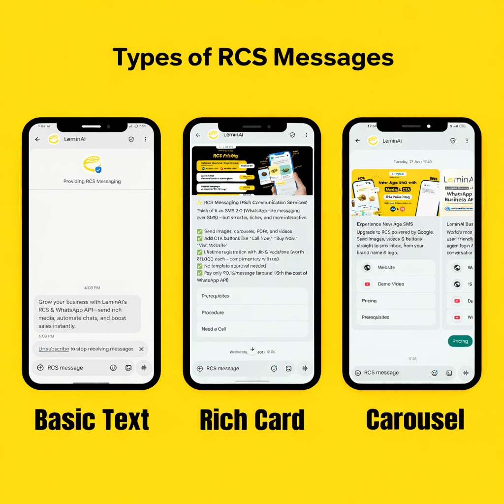Types of RCS Messages