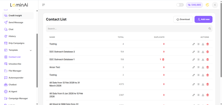 Contact List 1