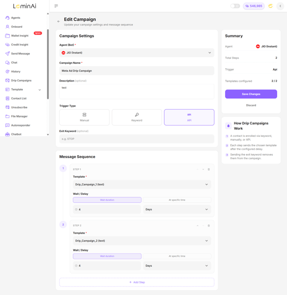 Drip Campaign process