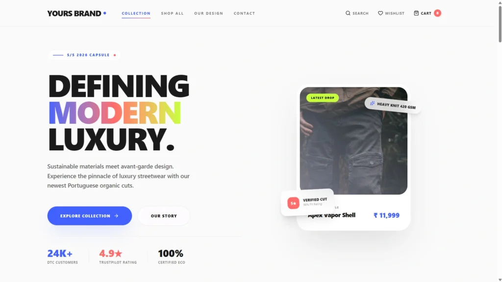 Yours Brand Website